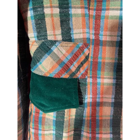 Vintage Women's Fashion Scene Plaid Blazer Jacket Size S Green - Picture 7 of 13